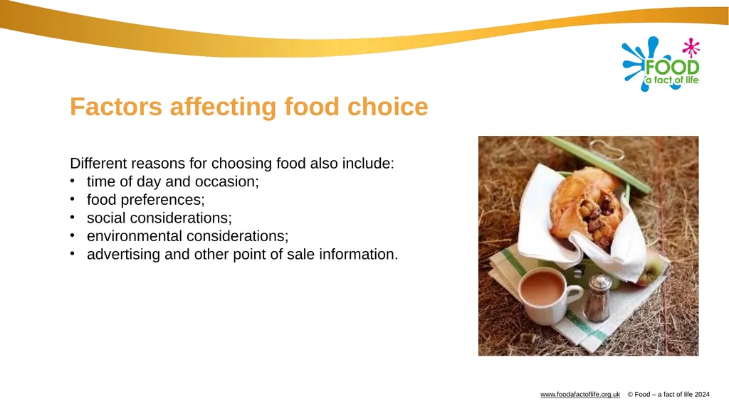 Factors affecting food choice Factors affecting - slide 3 of 32