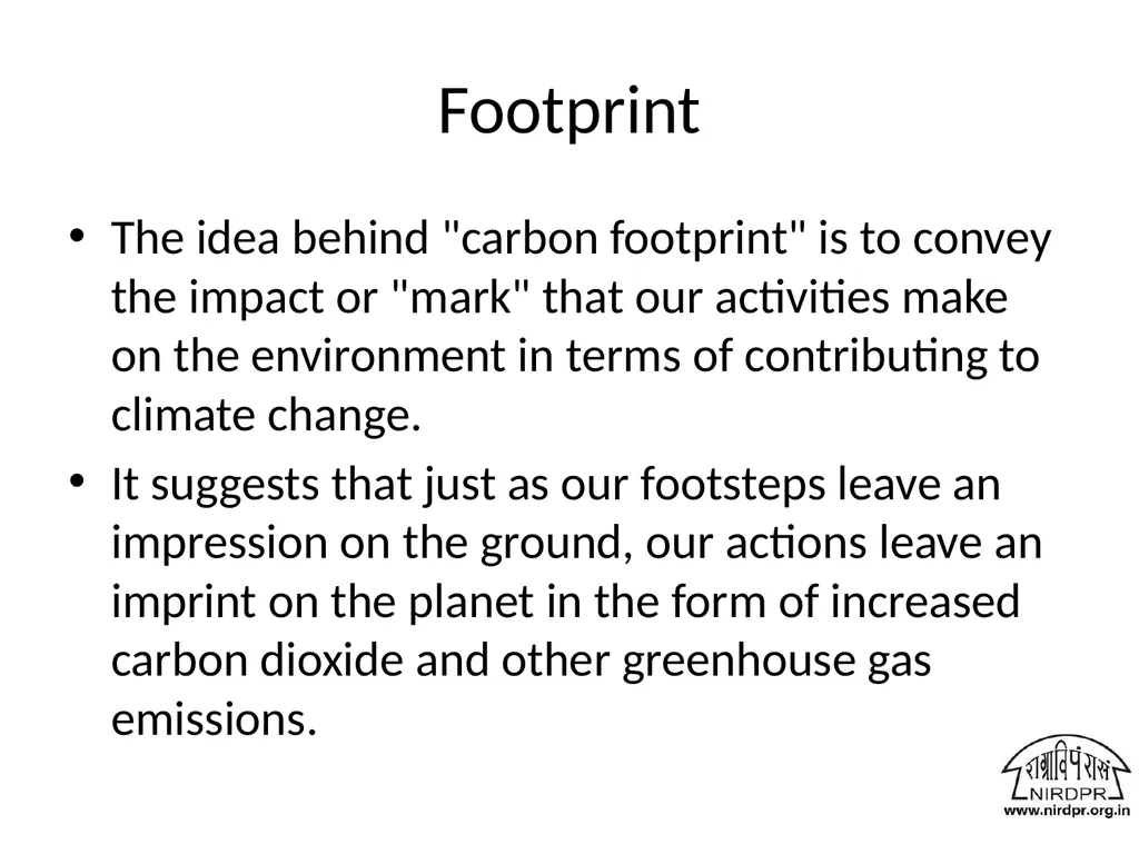 What is Carbon Footprint? What is - slide 10 of 44