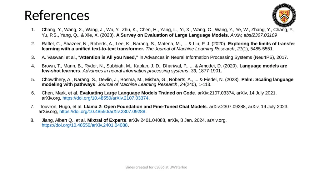 Lecture 9: Large Language Models Presenters: - slide 83 of 83