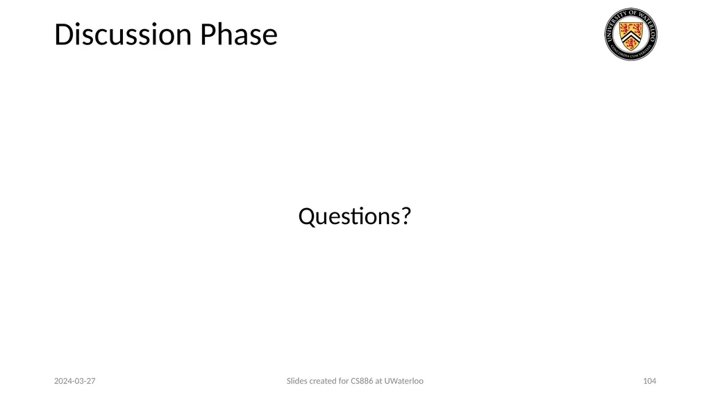 Lecture 21: LLM & Tool Augmentation Presenters: - slide 104 of 104