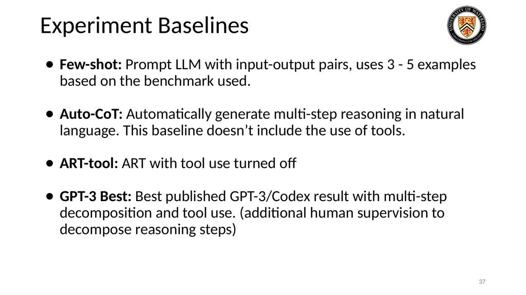 Lecture 21: LLM & Tool Augmentation Presenters: - slide 37 of 104