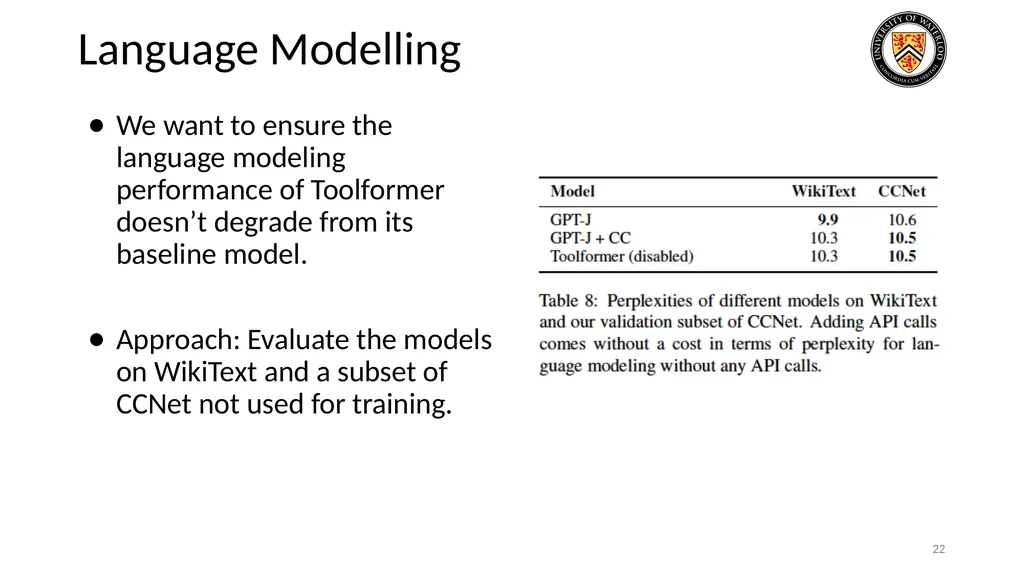 Lecture 21: LLM & Tool Augmentation Presenters: - slide 22 of 104