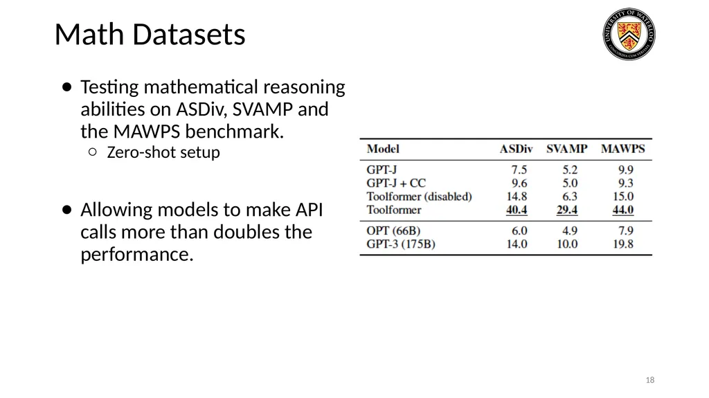 Lecture 21: LLM & Tool Augmentation Presenters: - slide 18 of 104