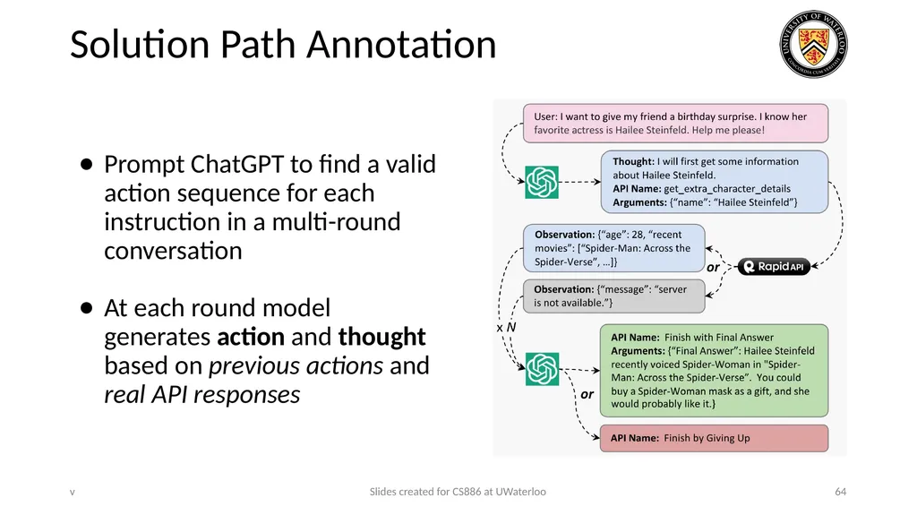 Lecture 21: LLM & Tool Augmentation Presenters: - slide 64 of 104