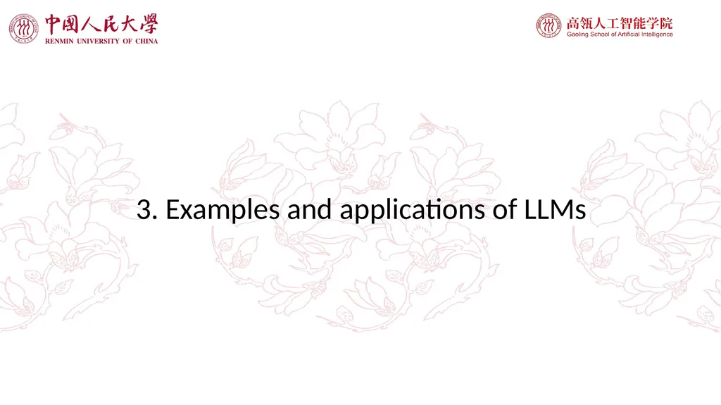 Large Language Models and Applications GPT-4 just - slide 18 of 40