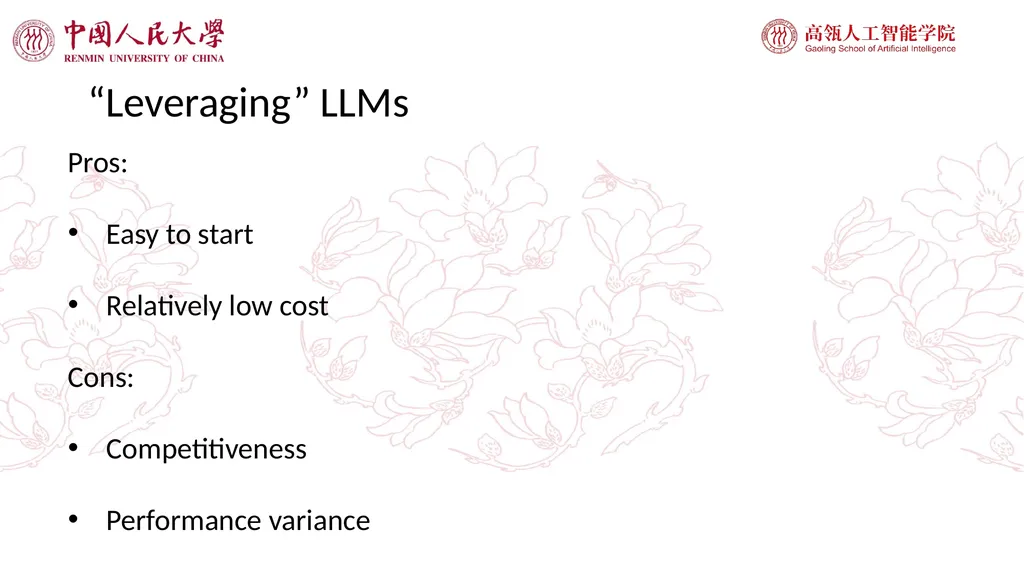 Large Language Models and Applications GPT-4 just - slide 34 of 40