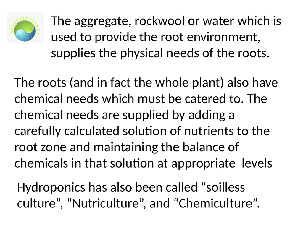 Hydroponics Unit 1: Introduction Hydroponics Unit - slide 4 of 19