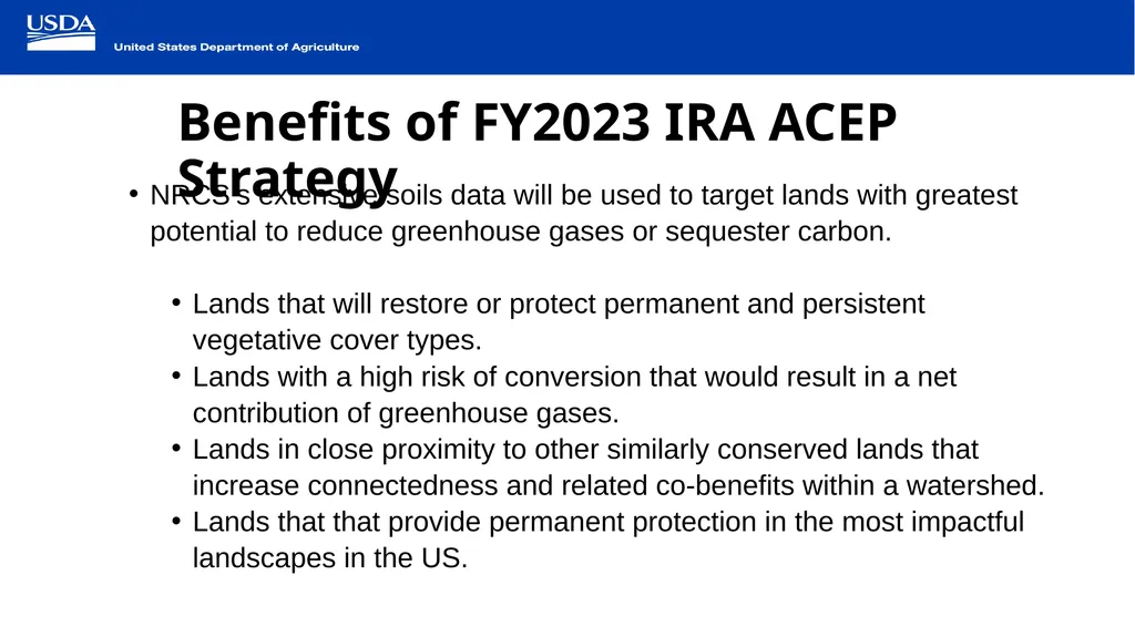 IRA Agricultural Conservation Easement Program - slide 5 of 11
