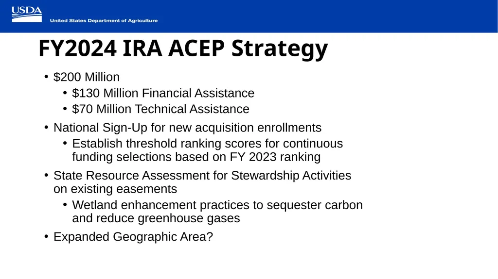IRA Agricultural Conservation Easement Program - slide 11 of 11
