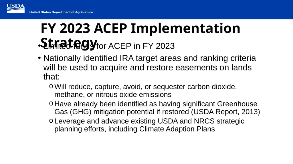IRA Agricultural Conservation Easement Program - slide 4 of 11