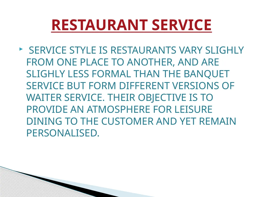 INSTITUTIONAL FOOD SERVICE MANAGEMENT Aamena Zaidi - slide 8 of 19