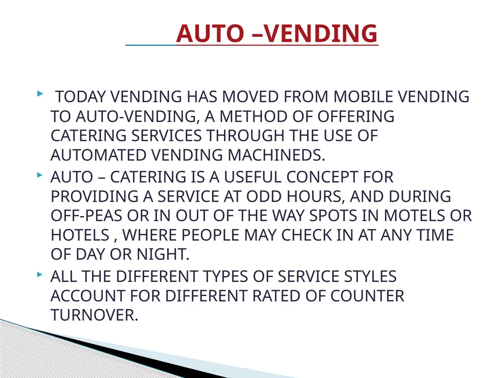 INSTITUTIONAL FOOD SERVICE MANAGEMENT Aamena Zaidi - slide 15 of 19