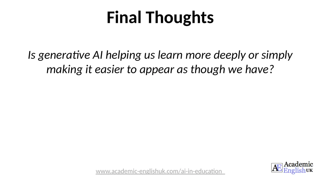AI in Higher Education Opportunities, Risks and - slide 22 of 23