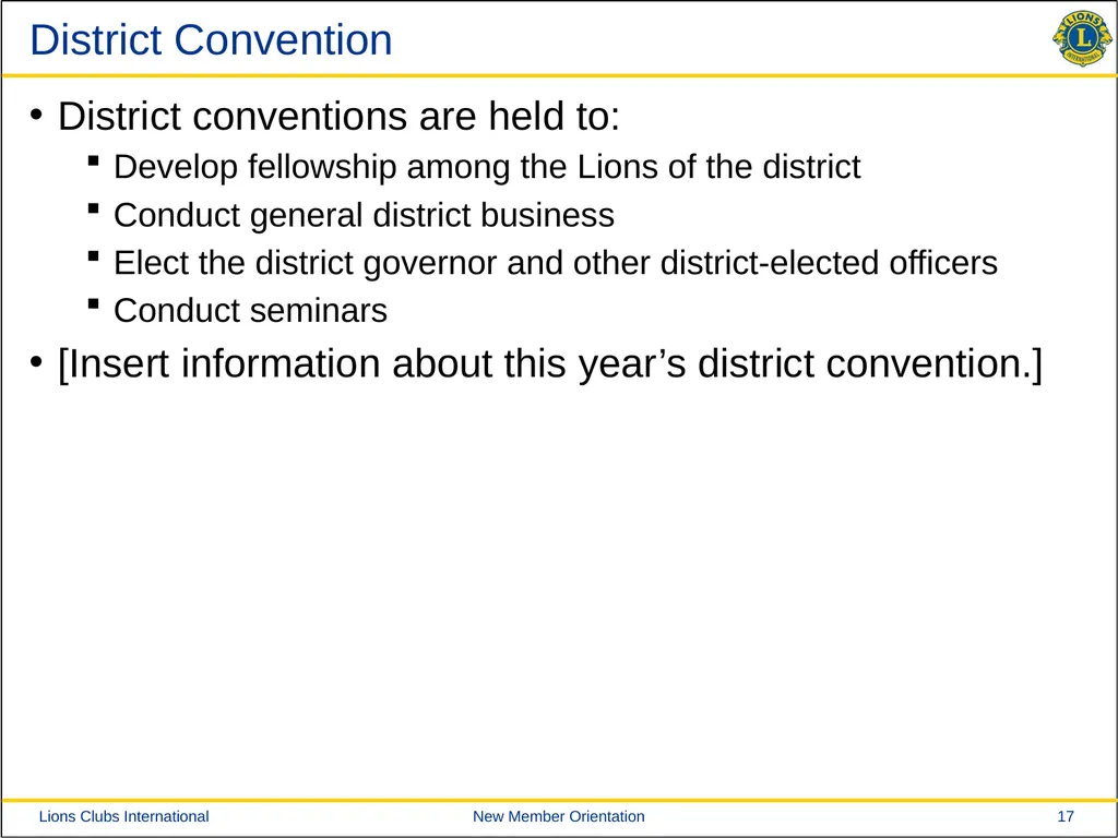 New Member Orientation [Insert Club Name Here] New - slide 17 of 29