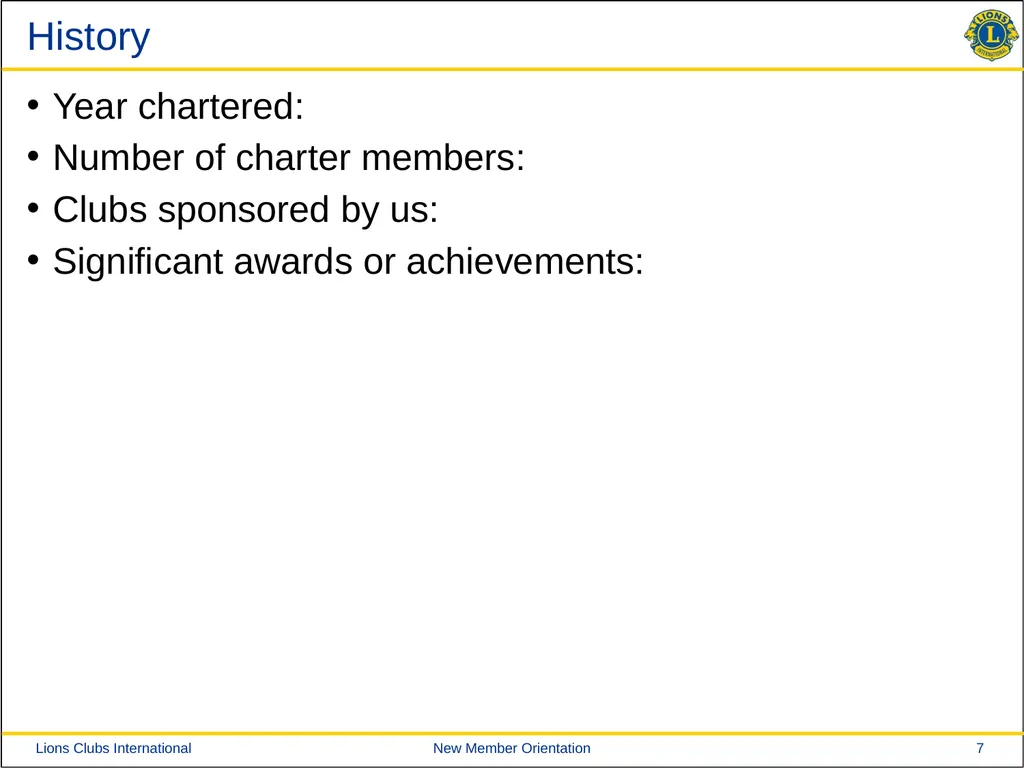 New Member Orientation [Insert Club Name Here] New - slide 7 of 29