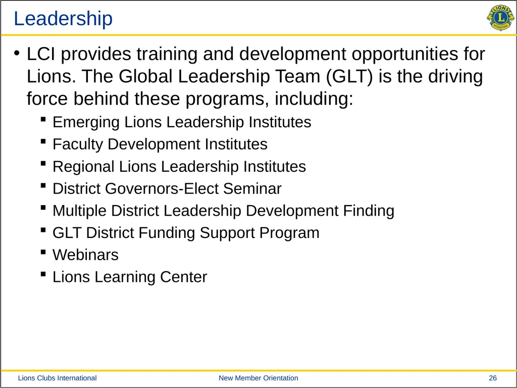 New Member Orientation [Insert Club Name Here] New - slide 26 of 29