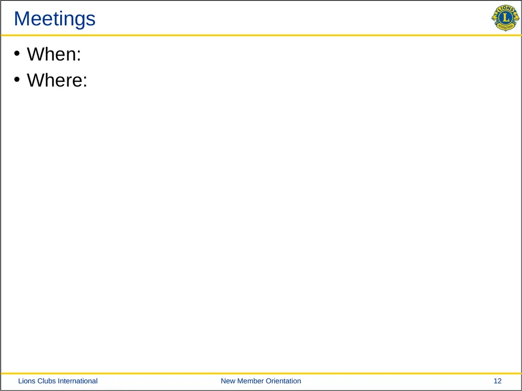 New Member Orientation [Insert Club Name Here] New - slide 12 of 29