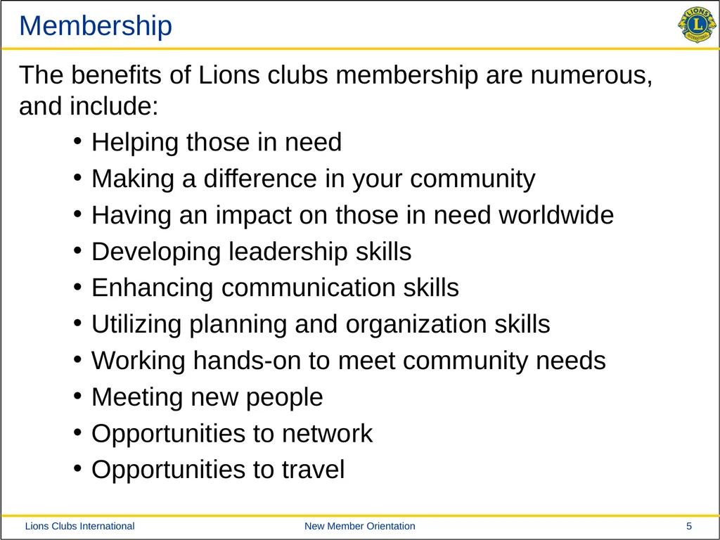 New Member Orientation [Insert Club Name Here] New - slide 5 of 29