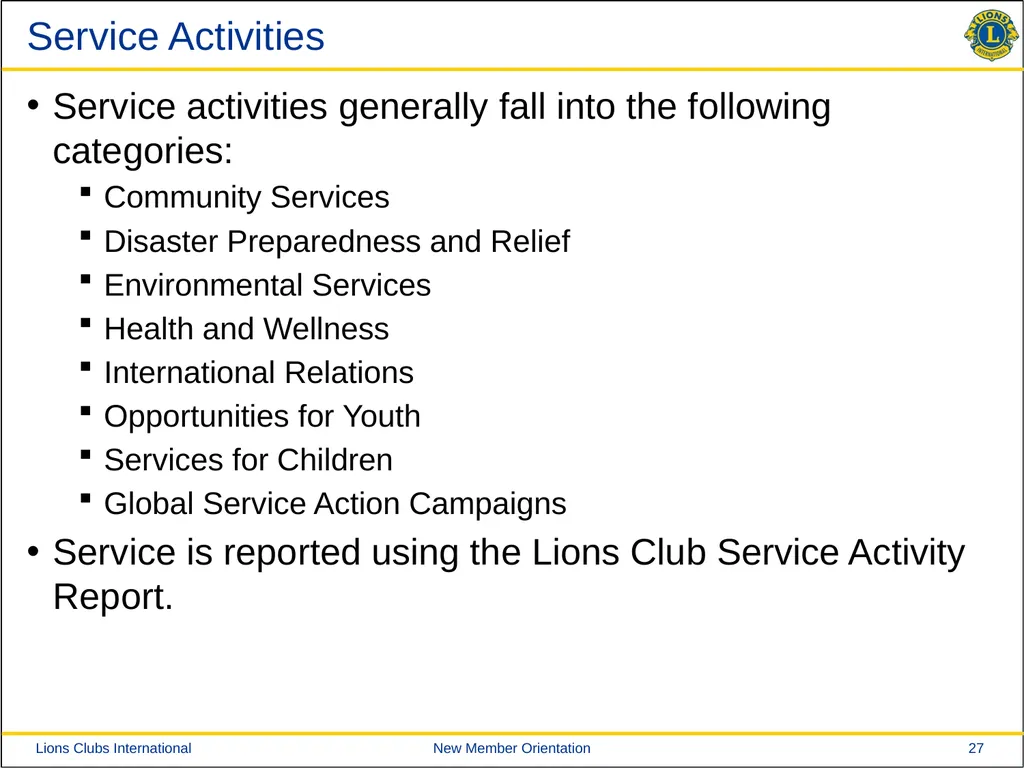 New Member Orientation [Insert Club Name Here] New - slide 27 of 29