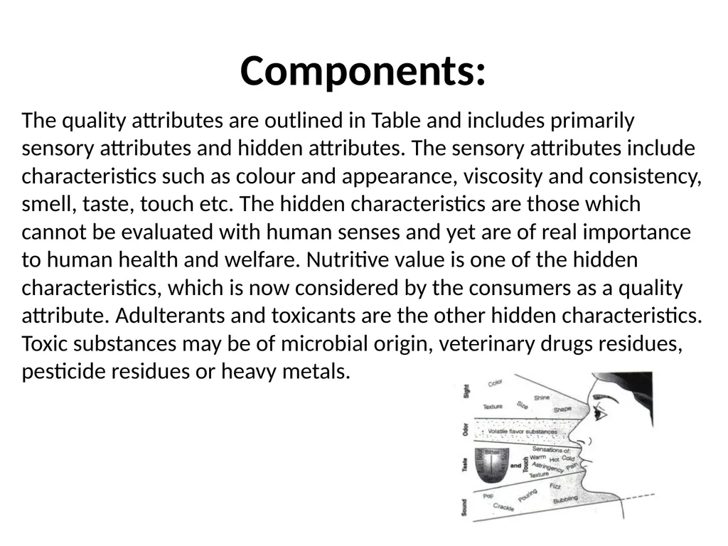 Basic Quality Criteria in Food Control Food - slide 8 of 33