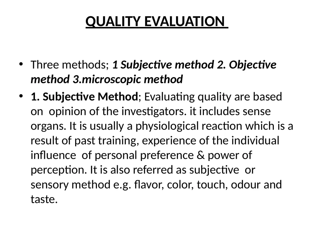 Basic Quality Criteria in Food Control Food - slide 31 of 33