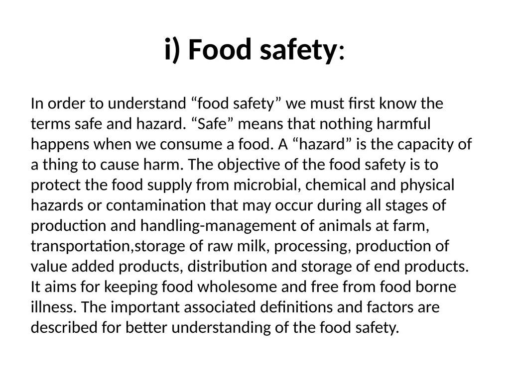 Basic Quality Criteria in Food Control Food - slide 10 of 33