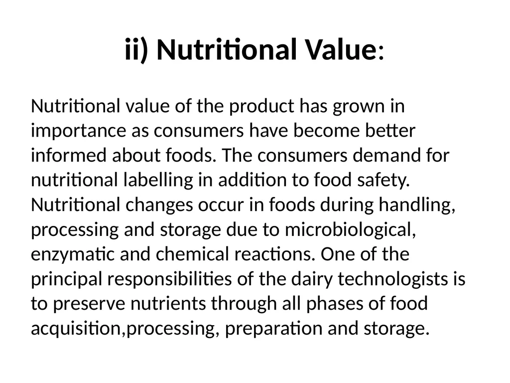 Basic Quality Criteria in Food Control Food - slide 28 of 33