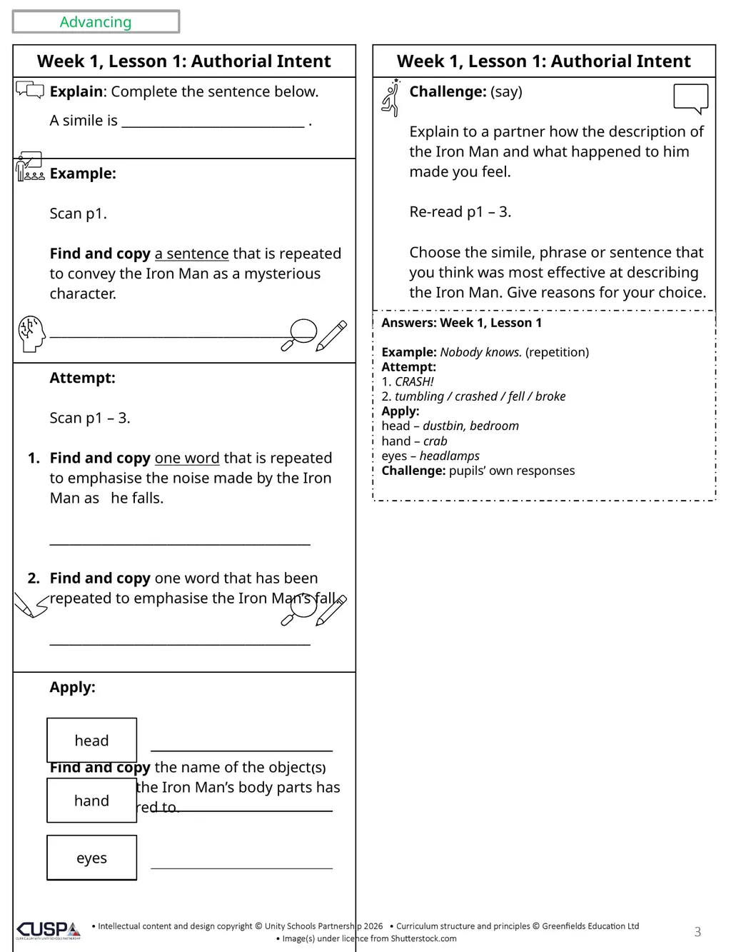 This is a three-week unit. The unit is set in - slide 3 of 20