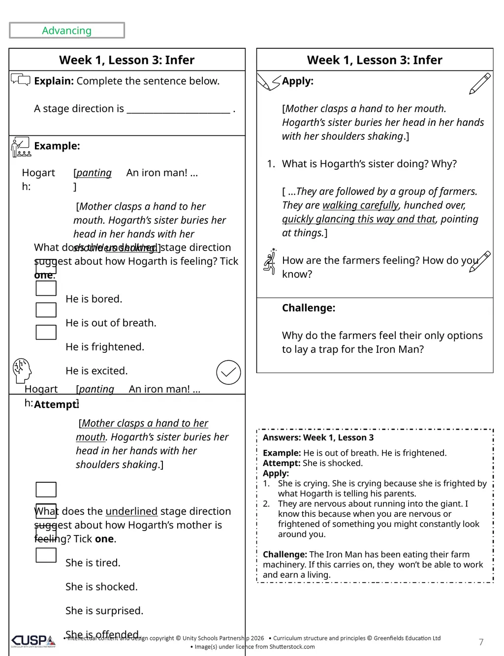 This is a three-week unit. The unit is set in - slide 7 of 20