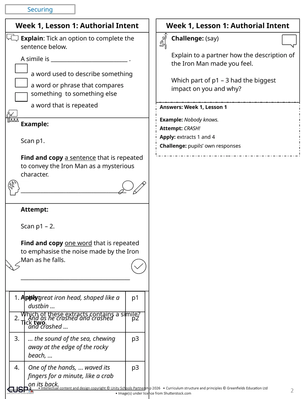 This is a three-week unit. The unit is set in - slide 2 of 20