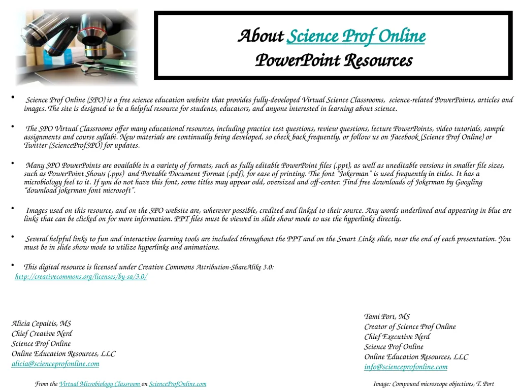 About Science Prof Online PowerPoint Resources - slide 1 of 31