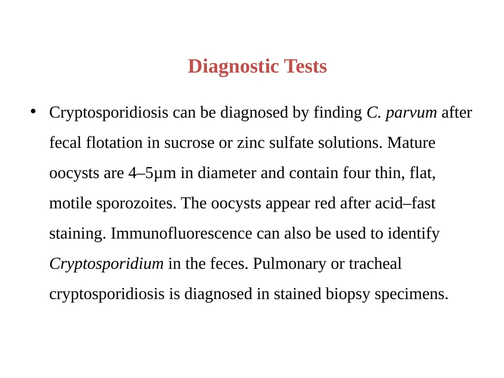 Cryptosporidium & Cryptosporidiosis - slide 14 of 16