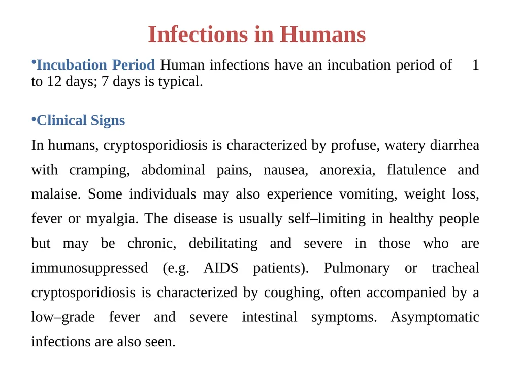 Cryptosporidium & Cryptosporidiosis - slide 12 of 16