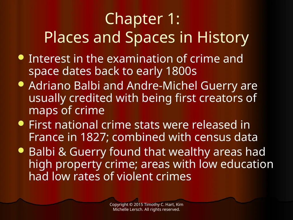 Space, Time, and Crime FOURTH EDITION Hart & - slide 4 of 11