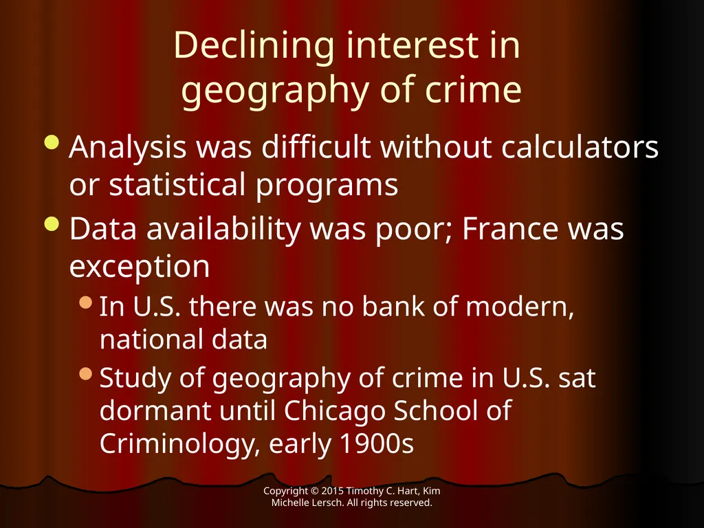 Space, Time, and Crime FOURTH EDITION Hart & - slide 6 of 11