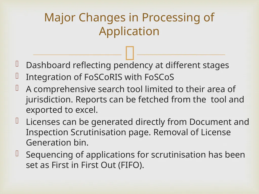 Food Safety Compliance System (FoSCoS) Major - slide 10 of 17