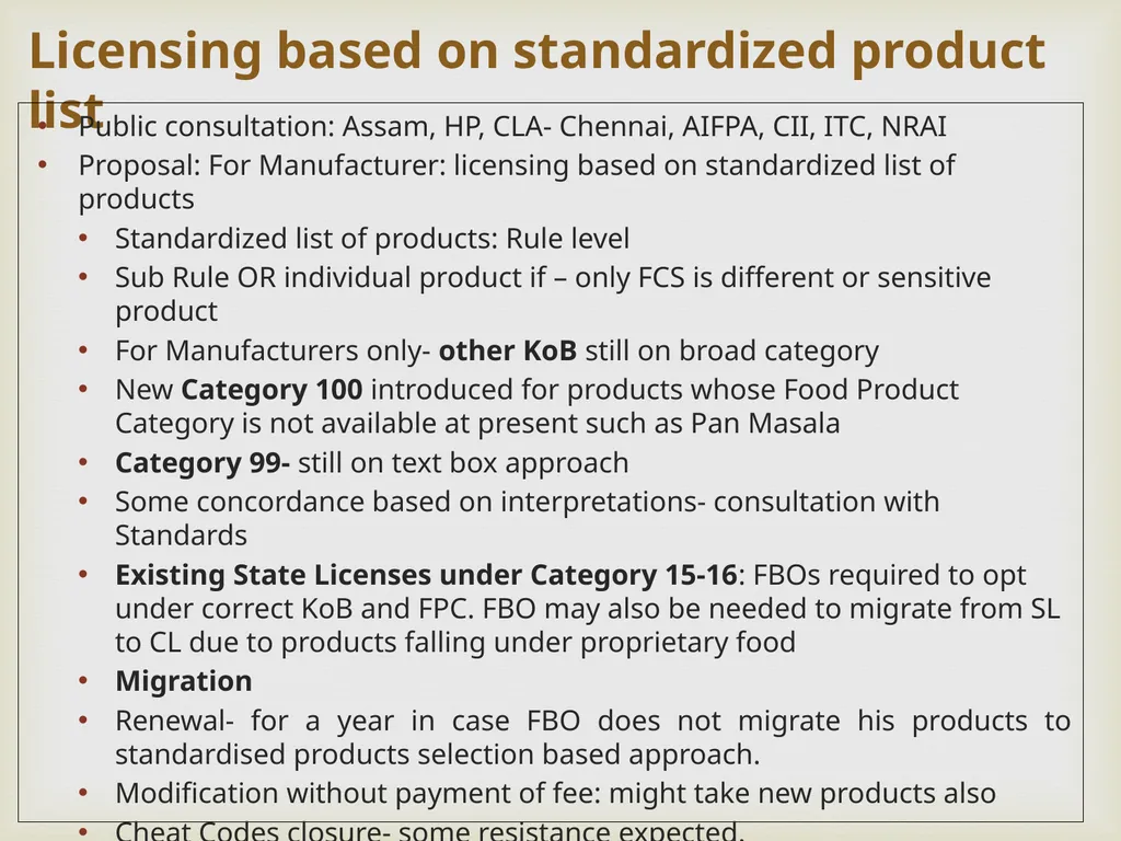 Food Safety Compliance System (FoSCoS) Major - slide 14 of 17