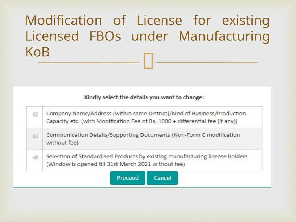 Food Safety Compliance System (FoSCoS) Major - slide 6 of 17