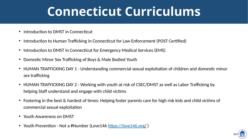 Connecticut’s Response to Child Trafficking - slide 49 of 80