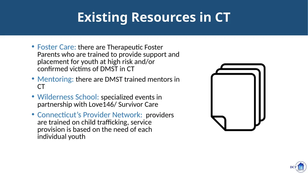 Connecticut’s Response to Child Trafficking - slide 26 of 80