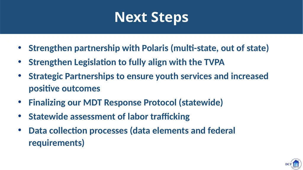 Connecticut’s Response to Child Trafficking - slide 77 of 80