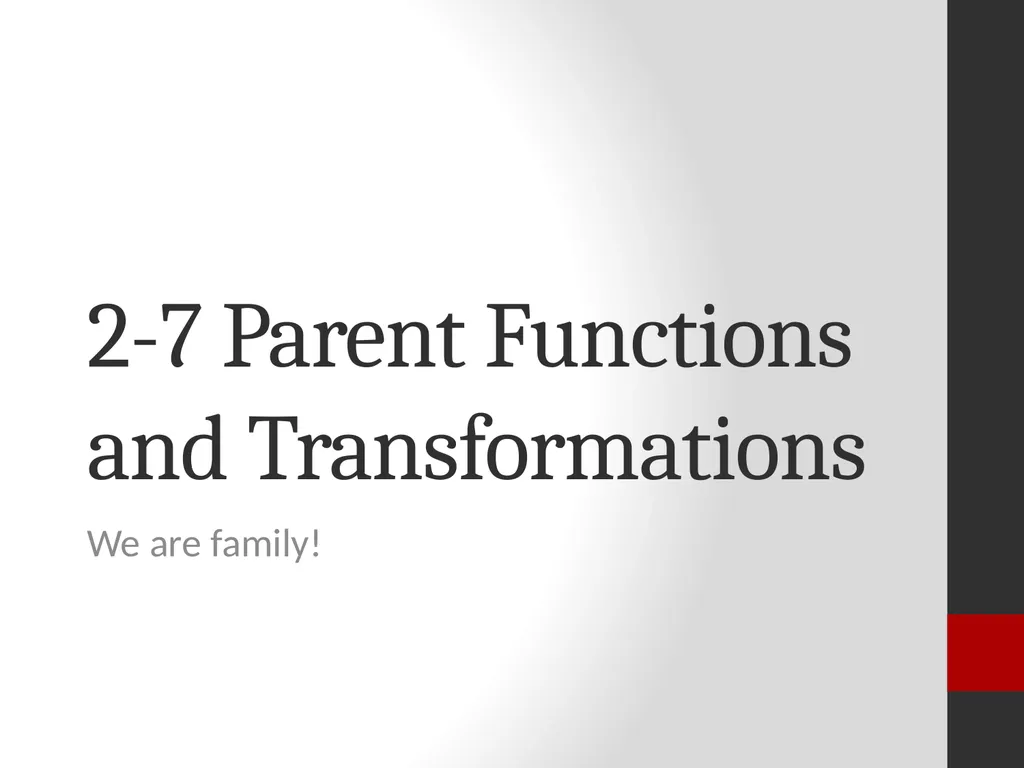 Identify the type of function represented by the - slide 2 of 11