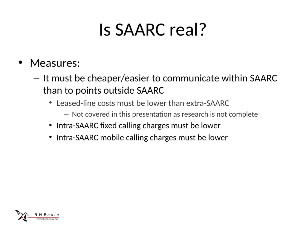 Telecom connectivity within SAARC Rohan Samarajiva - slide 3 of 14