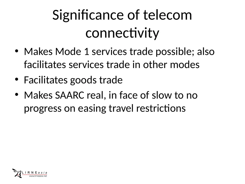 Telecom connectivity within SAARC Rohan Samarajiva - slide 2 of 14