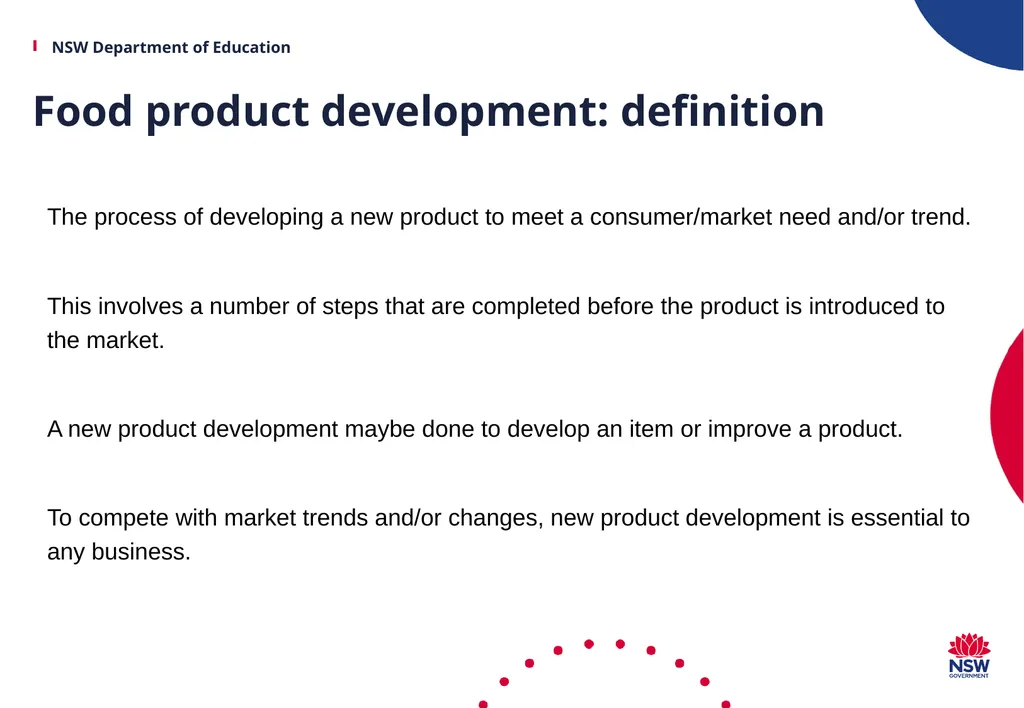 Food product development presentation 1 An - slide 2 of 13