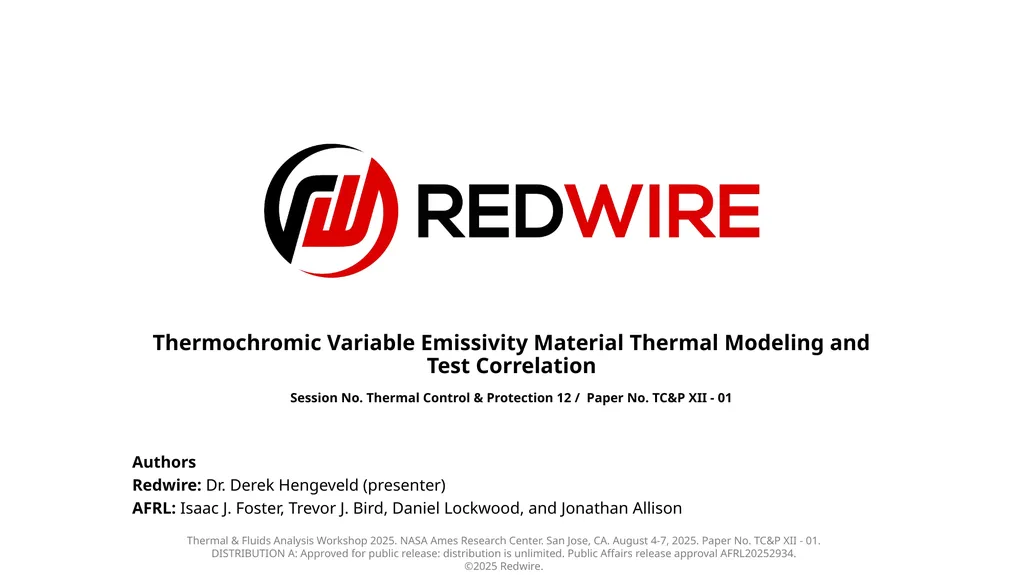 Thermochromic Variable Emissivity Material Thermal - slide 1 of 22