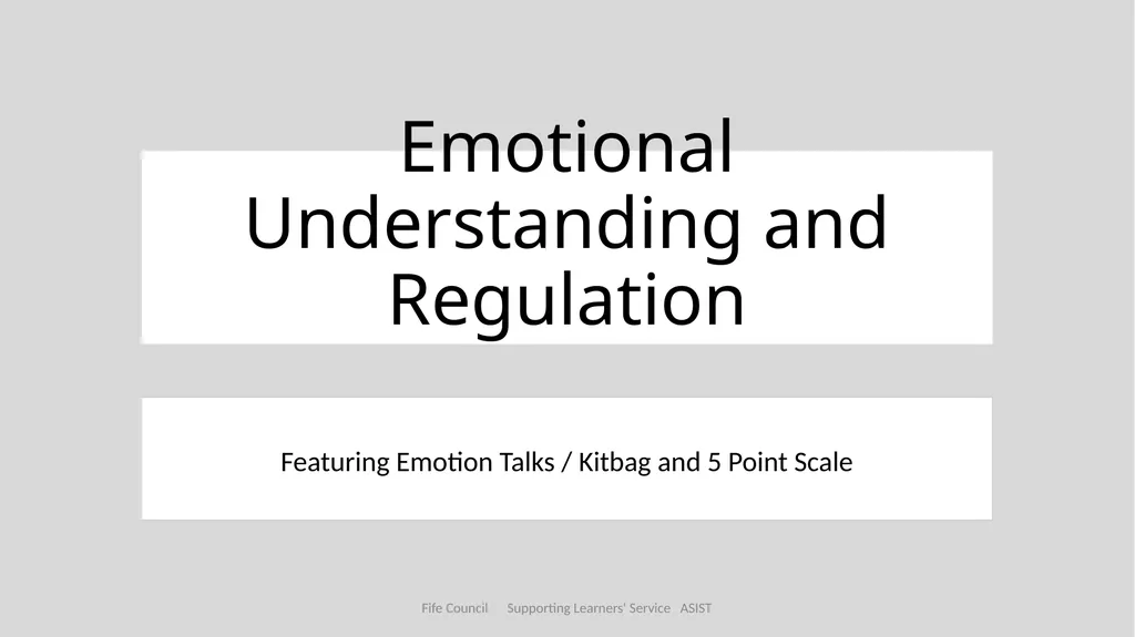 Emotional Understanding and Regulation Featuring - slide 1 of 71
