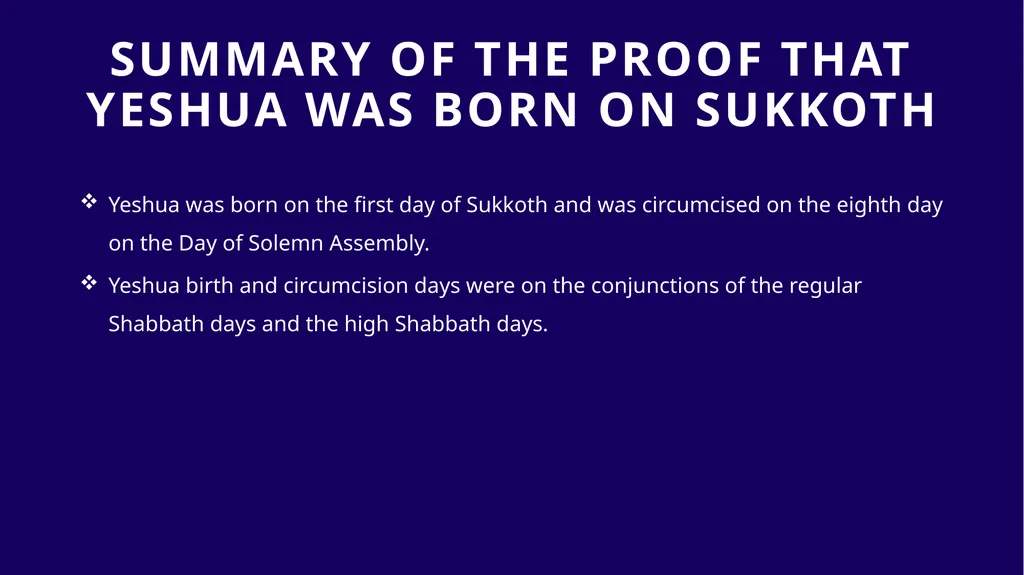 WHEN WAS YESHUA BORN? Evidence Based on Scriptural - slide 391 of 409