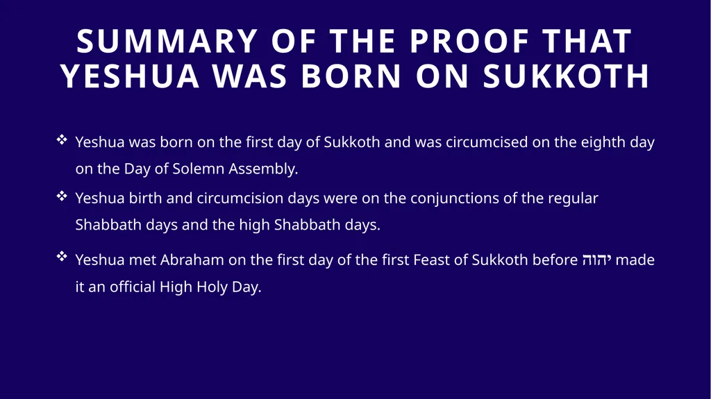WHEN WAS YESHUA BORN? Evidence Based on Scriptural - slide 392 of 409