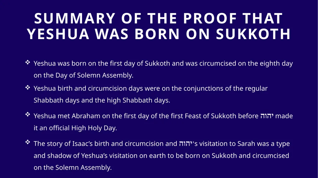 WHEN WAS YESHUA BORN? Evidence Based on Scriptural - slide 393 of 409